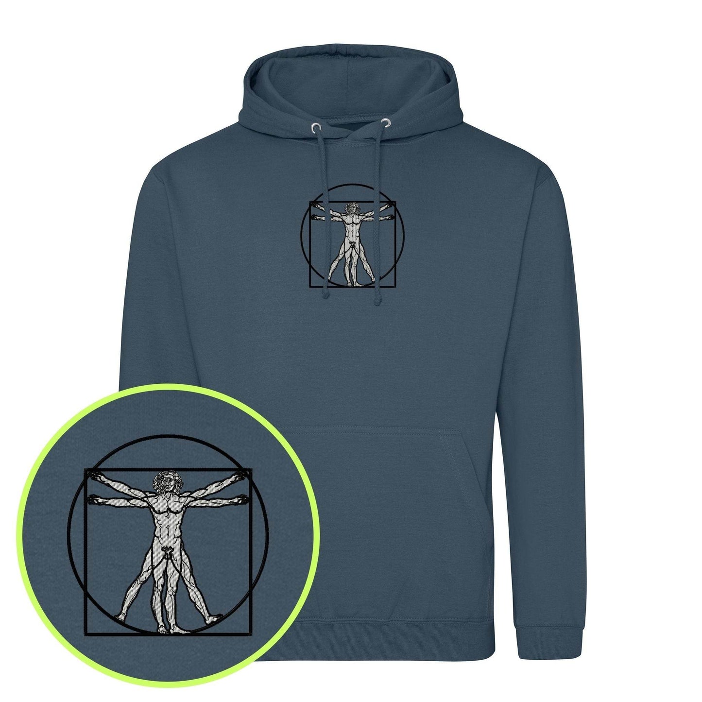 Vitruvian Man Embroidered Hoodie (Unisex) - nonsez