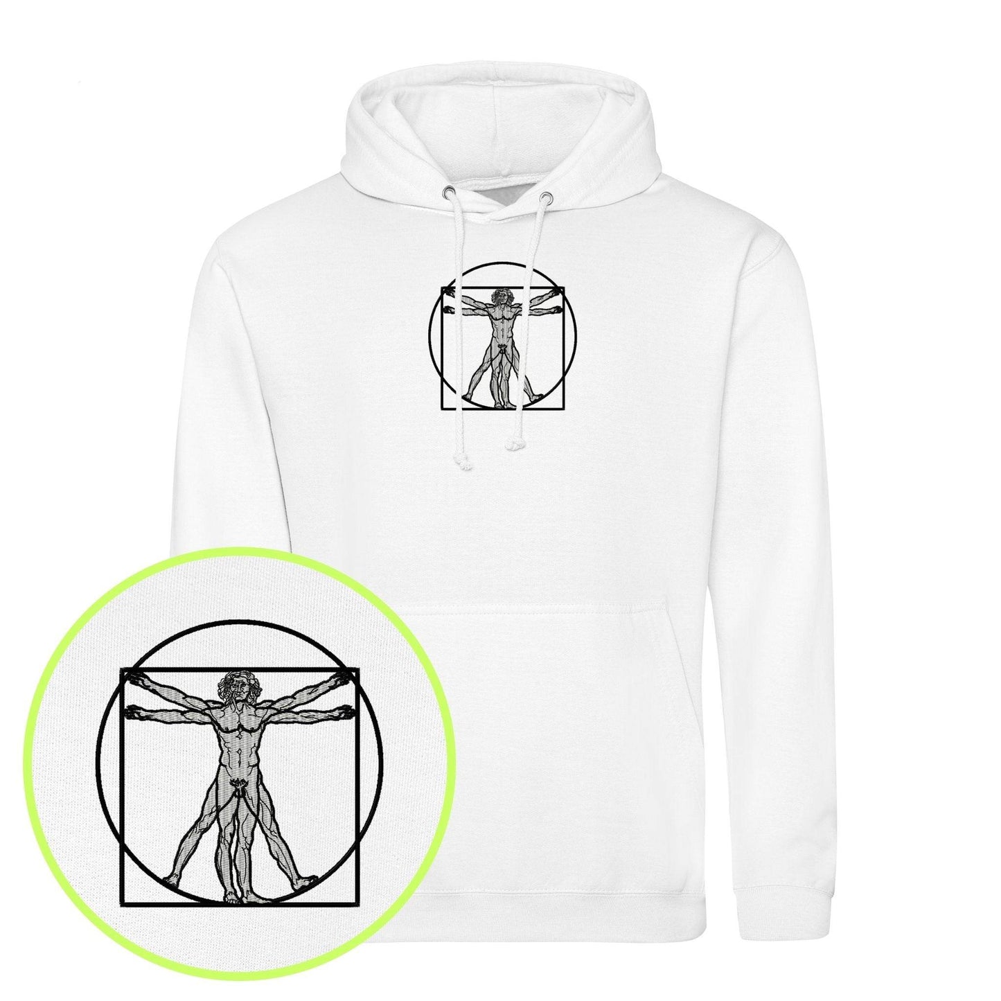 Vitruvian Man Embroidered Hoodie (Unisex) - nonsez