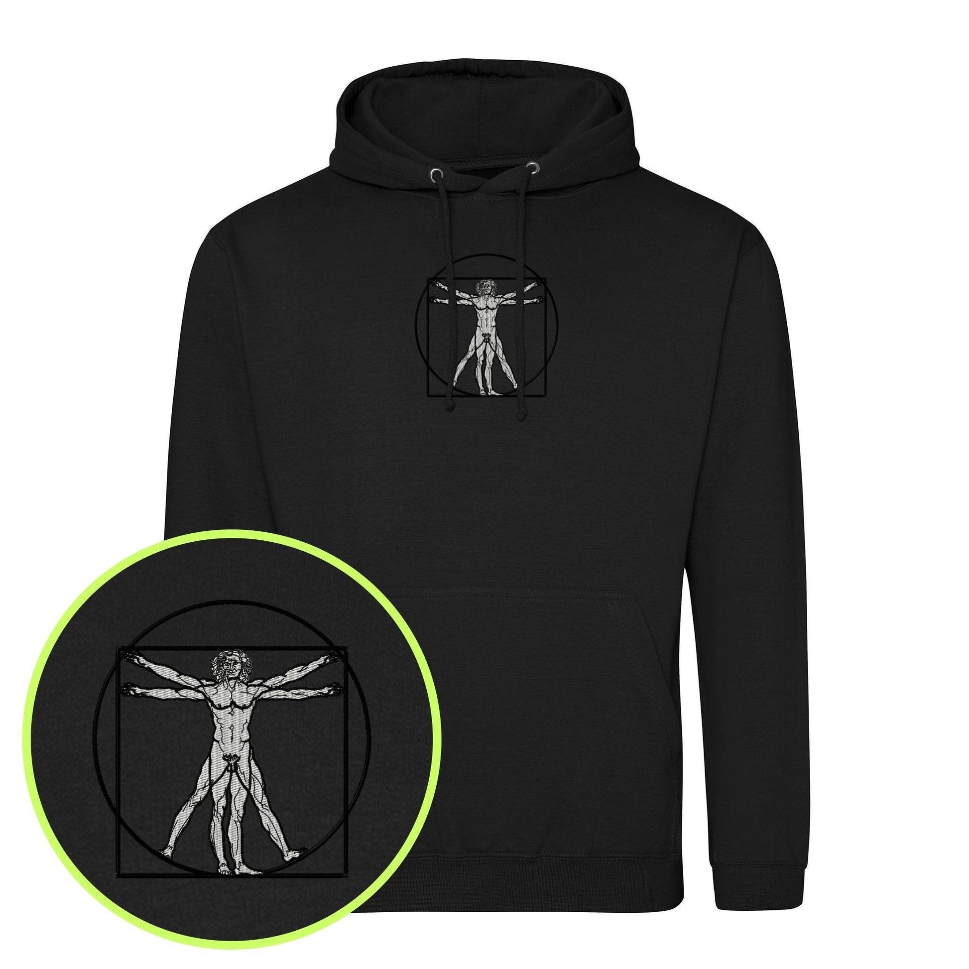 Vitruvian Man Embroidered Hoodie (Unisex) - nonsez
