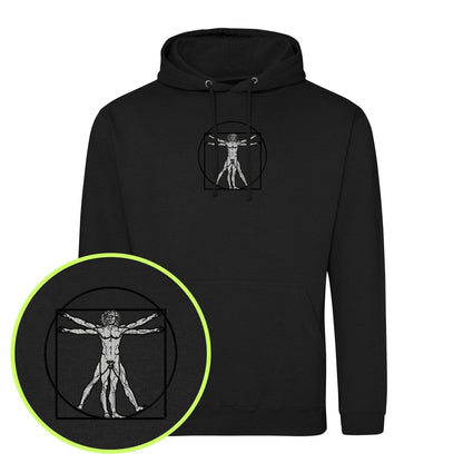 Vitruvian Man Embroidered Hoodie (Unisex) - nonsez