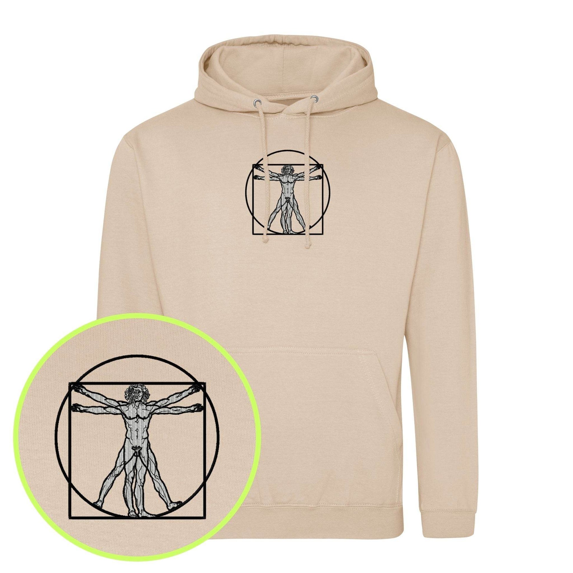 Vitruvian Man Embroidered Hoodie (Unisex) - nonsez