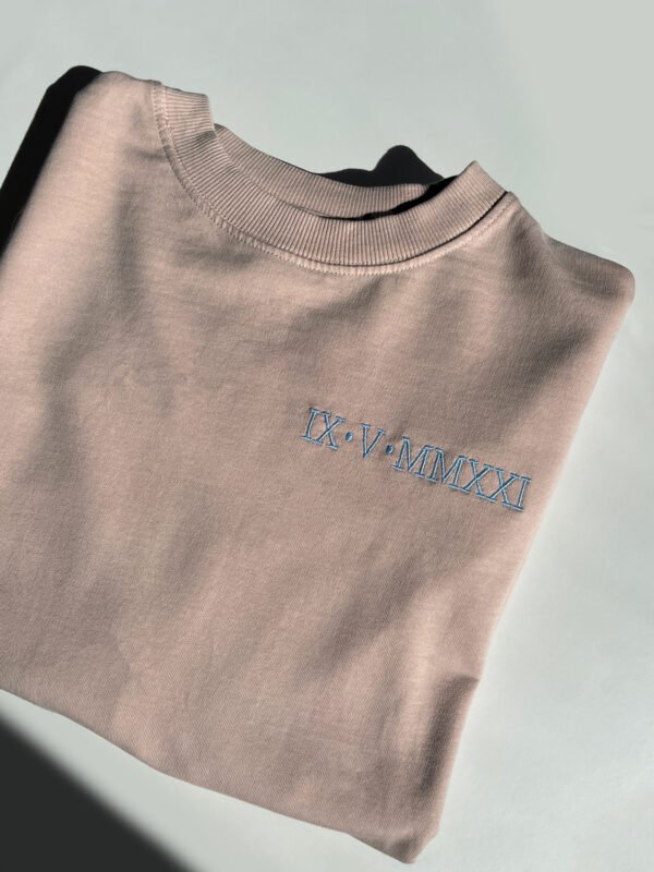 Custom Roman Numeral Hoodie / Sweatshirt – Chest Embroidery - Image 3