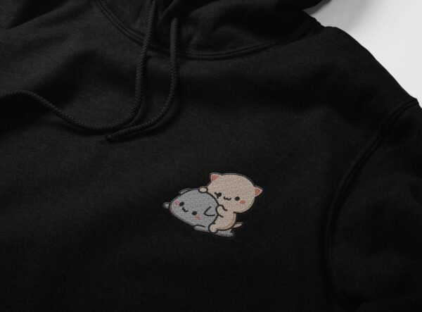 Cloudy Companions chest embroidered Hoodie / Sweatshirt