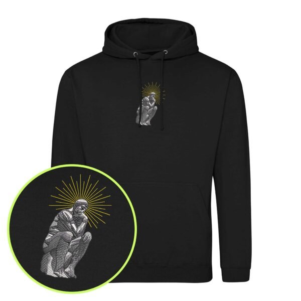 Deep in Thought embroidered Hoodie / Sweatshirt - Image 5