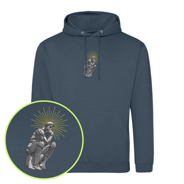 Deep in Thought embroidered Hoodie / Sweatshirt - Image 3