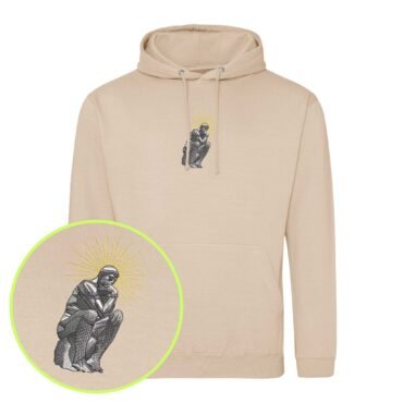 Deep in Thought embroidered Hoodie / Sweatshirt