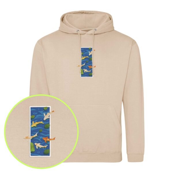 Koi Pond embroidered Hoodie / Sweatshirt - Image 6