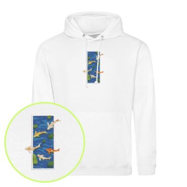 Koi Pond embroidered Hoodie / Sweatshirt