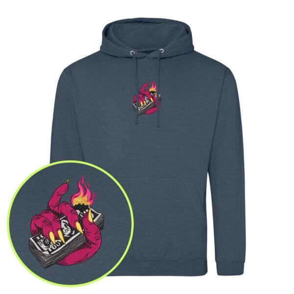 Fiery Fortune embroidered Hoodie / Sweatshirt - Image 4
