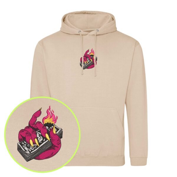 Fiery Fortune embroidered Hoodie / Sweatshirt - Image 5