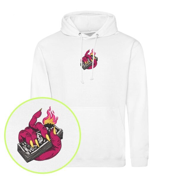 Fiery Fortune embroidered Hoodie / Sweatshirt - Image 6