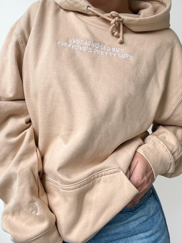 Custom Slogan Hoodie / Sweatshirt - Centered Embroidery - Image 3