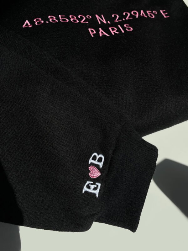 Custom Coordinates Embroidered Hoodie or Sweatshirt - Image 2