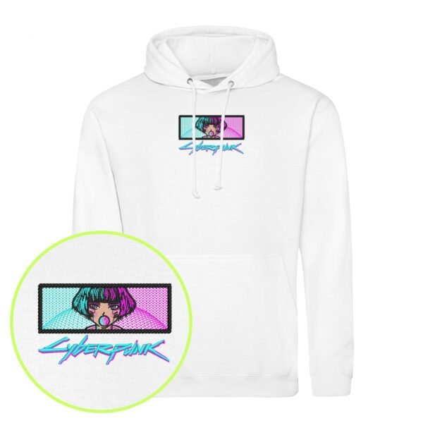 Neon Horizon blues embroidered Hoodie / Sweatshirt