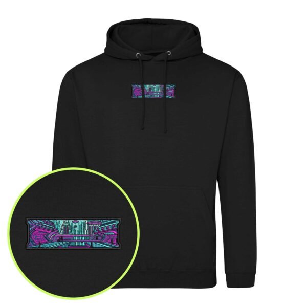 Neon Utopia embroidered Hoodie / Sweatshirt - Image 5