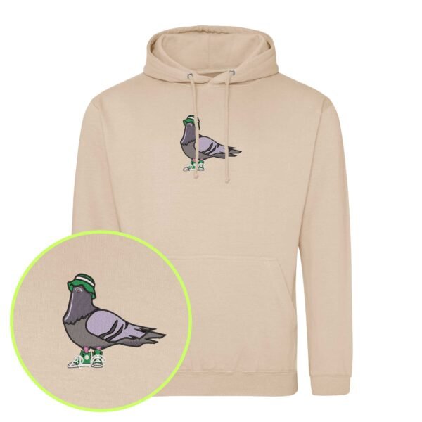 Pigeon with a Plan embroidered Hoodie / Sweatshirt - Image 5