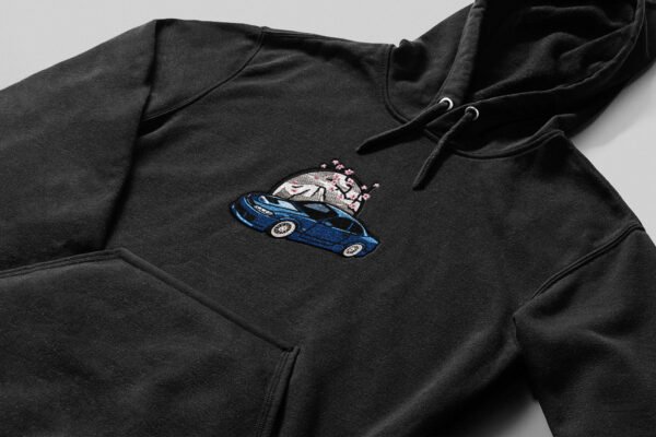 Sakura Drift embroidered Hoodie / Sweatshirt - Image 2