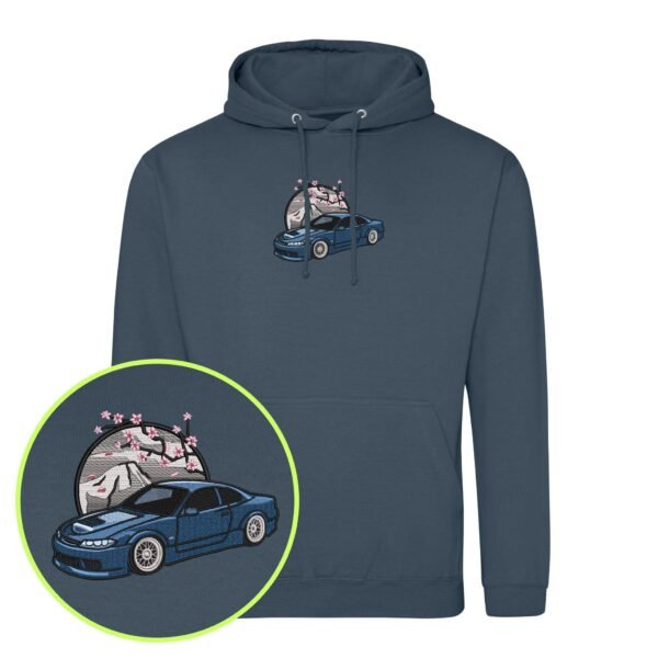 Sakura Drift embroidered Hoodie / Sweatshirt - Image 6