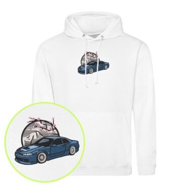Sakura Drift embroidered Hoodie / Sweatshirt