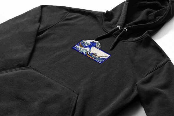 The Great Wave embroidered Hoodie / Sweatshirt - Image 6