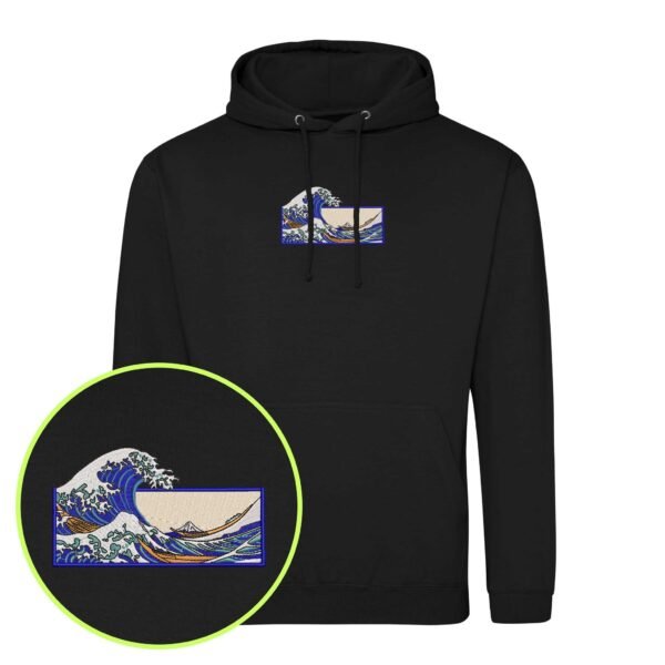 The Great Wave embroidered Hoodie / Sweatshirt - Image 7