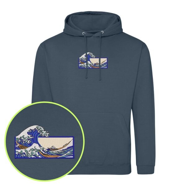 The Great Wave embroidered Hoodie / Sweatshirt - Image 8