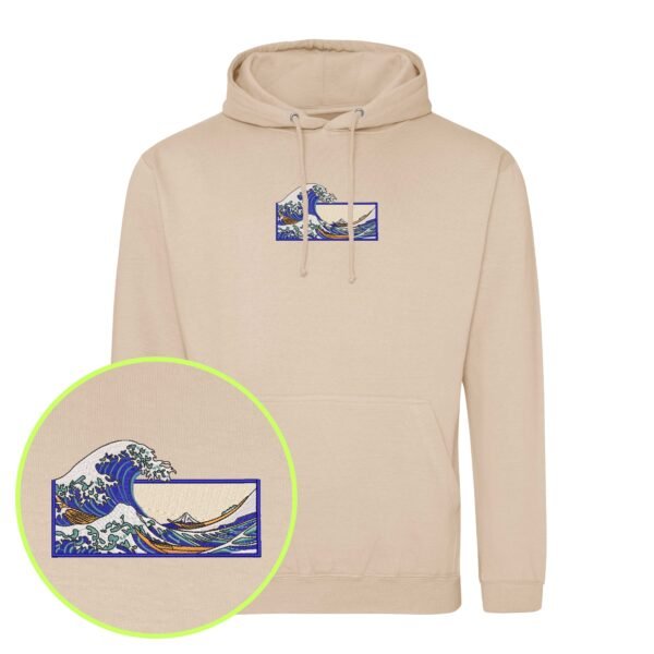 The Great Wave embroidered Hoodie / Sweatshirt - Image 2