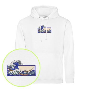 The Great Wave embroidered Hoodie / Sweatshirt