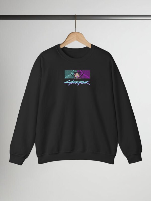 Neon Horizon blues embroidered Hoodie / Sweatshirt - Image 8