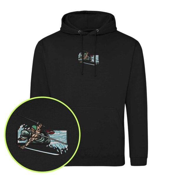 Triple Blade Swordsman embroidered Hoodie / Sweatshirt - Image 4